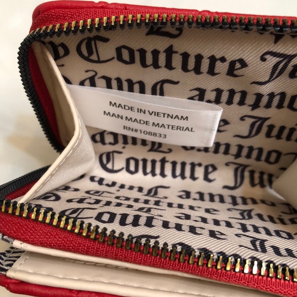 Juicy Couture Cool Red Not Your Babe Small Zip Around Bifold Wallet NWT - Picture 13 of 16